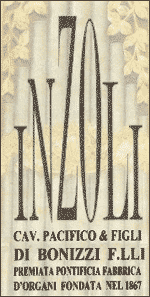 INZOLI DI BONIZZI F.LLI - PREMIATA PONIFICIA FABBRICA DI ORGANI - CREMA - CR